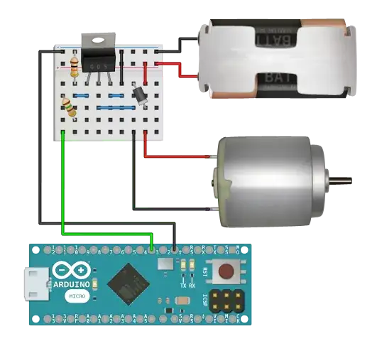Transistor base Motor Driver Circuit