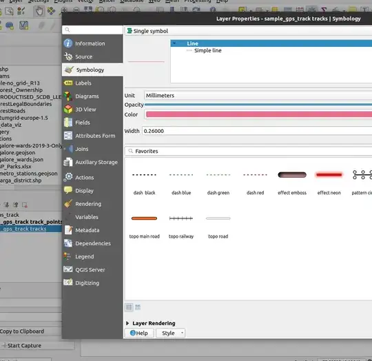 Screen grab of Properties dialogue.