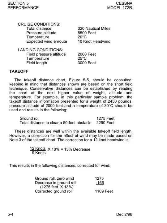 Takeoff Notes and example calculation
