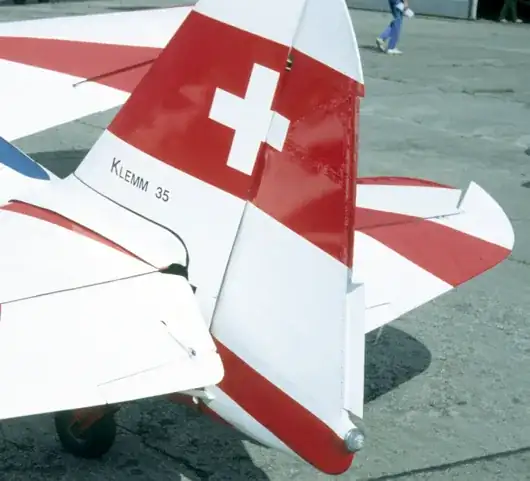 Klemm 35 tail detail