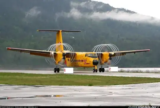 Airplane with two propellers