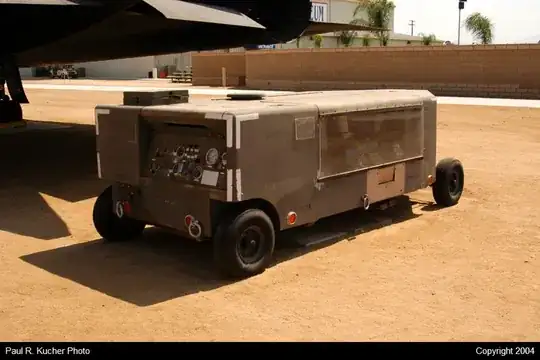 Starter engine cart for SR-71s