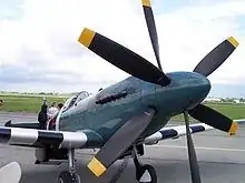 Spitfire Mk. XIV with contra-rotating props