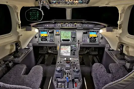 Falcon jet cockpit
