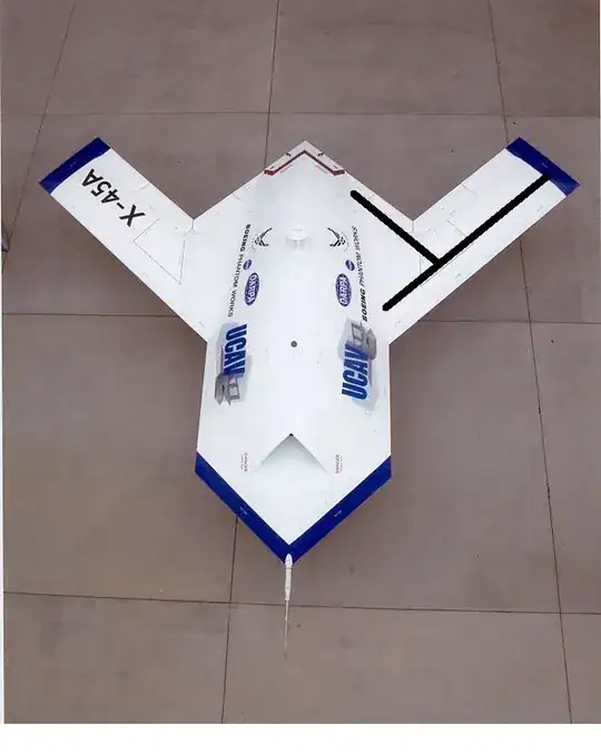 X-45 with Lambda drawn over