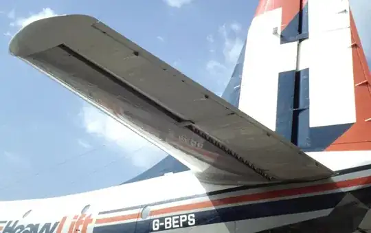 Tail of the Short Belfast from below