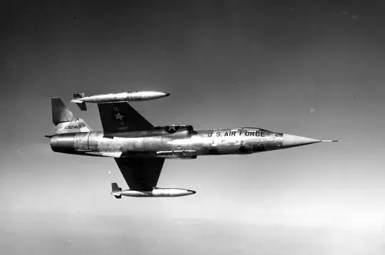 Lockheed F-104 in flight