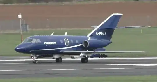 Falcon 20 at Glasgow Prestwick for Join Warrior 2017