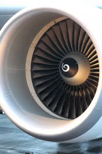 Spiral on CFM-56 engine on an A320