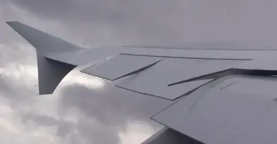 Multiple ailerons on an Airbus A380