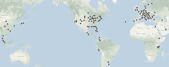 Map of where I've been