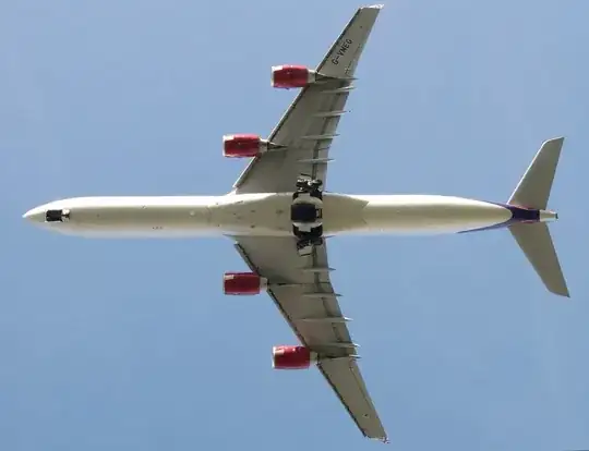 Airbus A340 bottom view