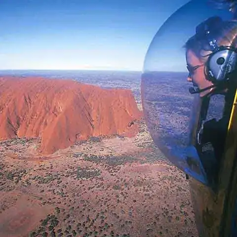 Helicopter view of Uluru