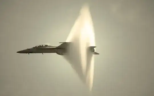 F-18 with condensation cone