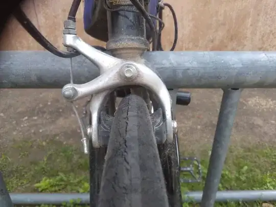 the brake pads are touching only the rims