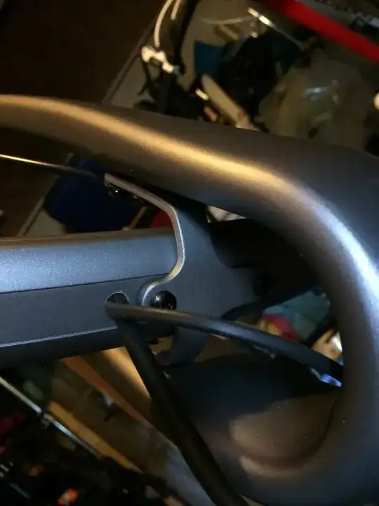 Fender with bracket from above