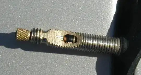 cross-section of Presta valve with nonremovable core