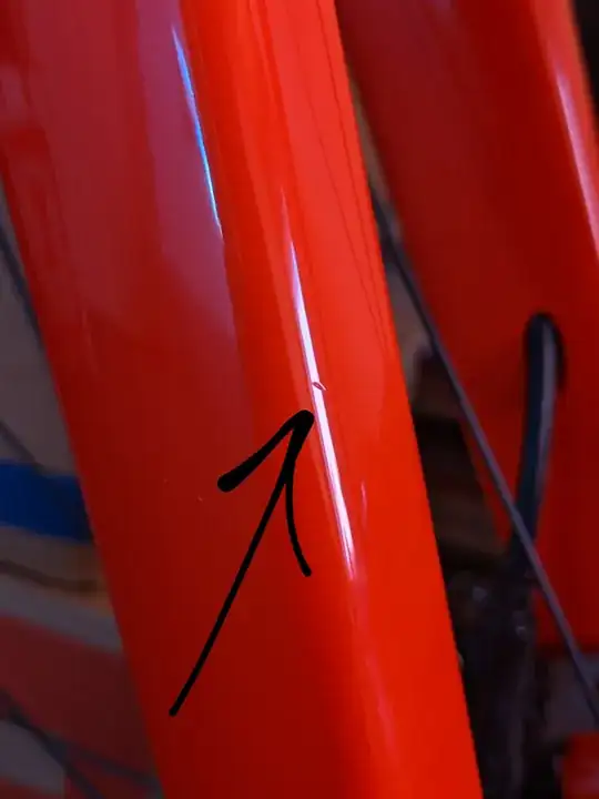 tiny scratch/indentation