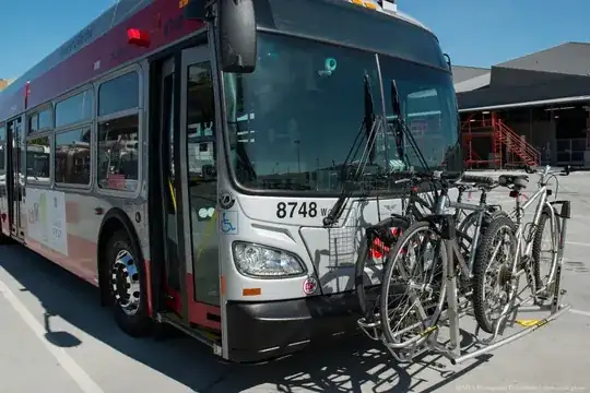 Three bikes on a SF Muni Bus