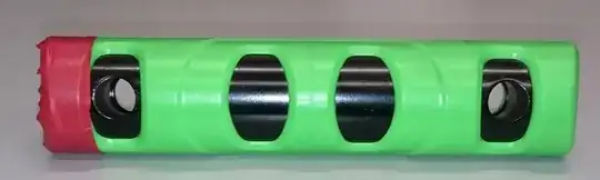 Red (bad) end at top