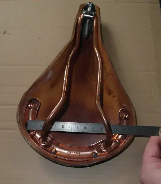 Brooks B17 bottom view - width