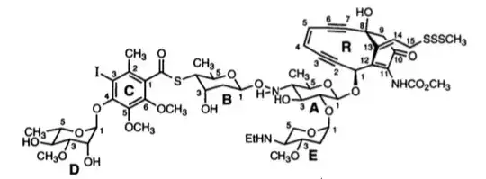 chemical structure of calicheamicin