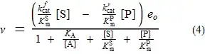Full Rate Law for Competitive Activation Kinetic Constant form