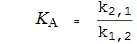 Ka Rate Constant Form