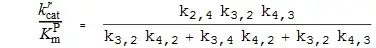 Specificity Constant for P rate constant form