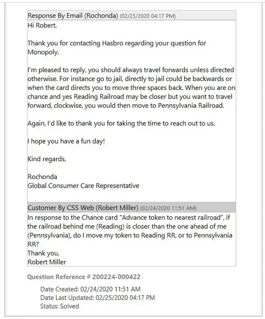 Answer from Hasbro Customer Care