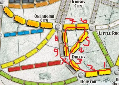 sample track terminating at Dallas