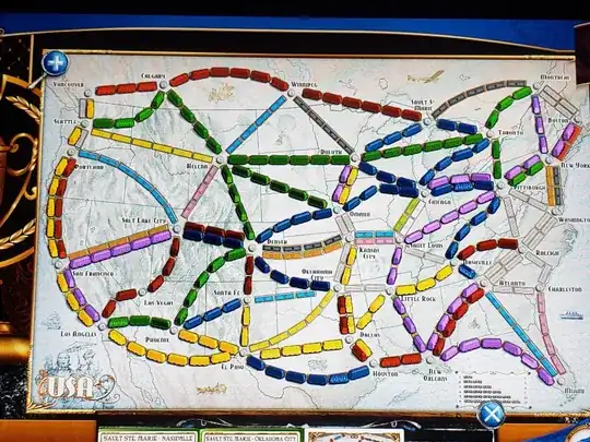 Ticket to Ride map