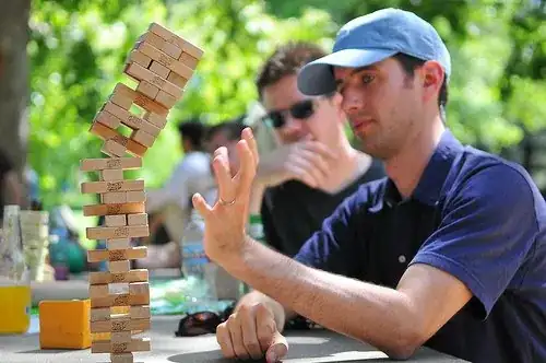 falling Jenga tower