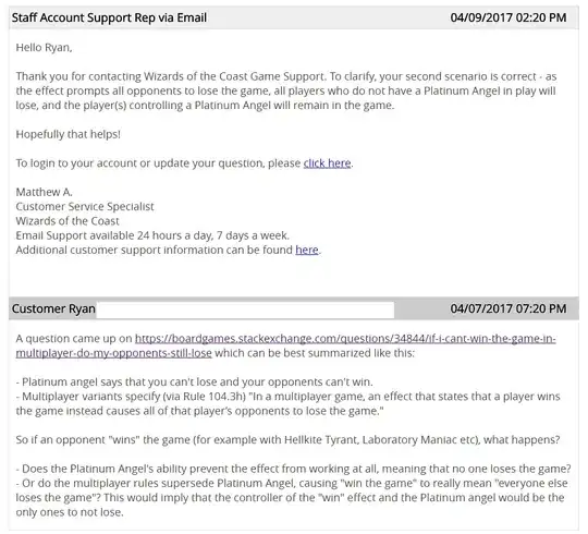 screenshot of WotC support