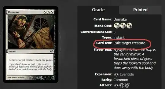 "card text: exile target creature"