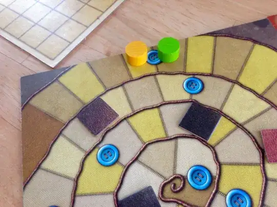 Picture of Time Board early in a game of Patchwork