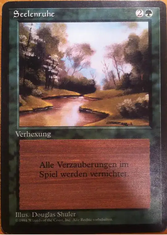 My copy of Seelenruhe/Tranquillity
