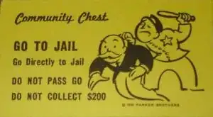 Community Chest "Go To Jail" card