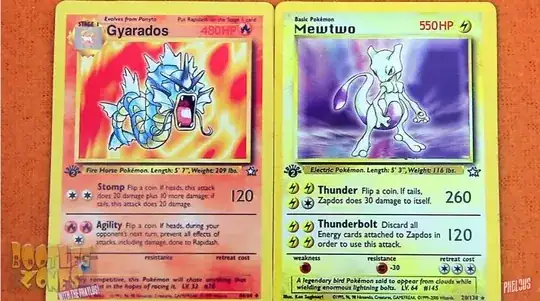 Gyarados and Mewtwo bootleg Pokémon cards - Bootleg Zone
