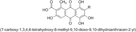 (7-carboxy-1,3,4,6-tetrahydroxy-8-methyl-9,10-dioxo-9,10-dihydroanthracen-2-yl)
