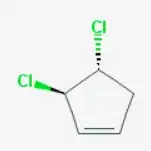structural formula of (3R,4R)-3,4-Dichlorocyclopent-1-ene