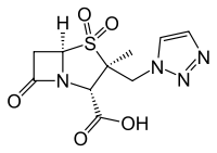 skeletal diagram of tazobactam