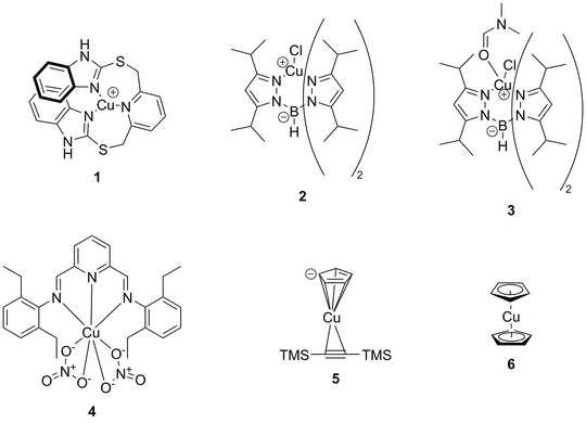 Structures of 1, 2, 3, 4, 5 and 6.