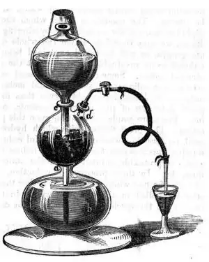 Drawing of a filled Kipp's apparatus