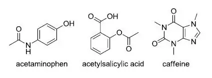 Acetylsalicylic acid, acetaminophen, and caffeine