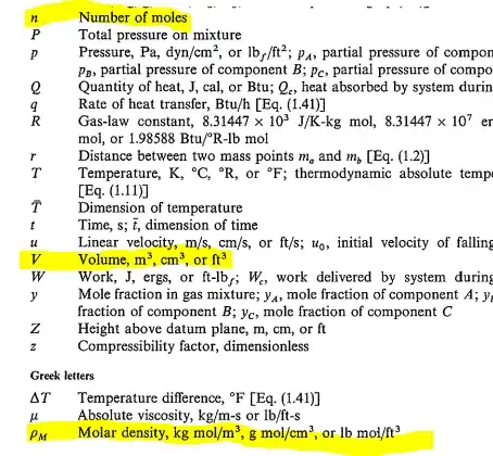 The symbols with explanation at the end of the chapter