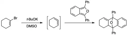 Cyclohexa-1,2-diene reactions