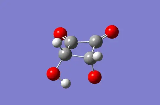 deprotonated Cyclobutadiene optimized structure