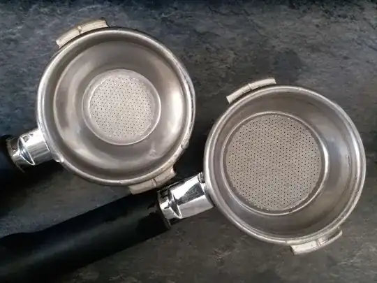 single and double spout portafilters