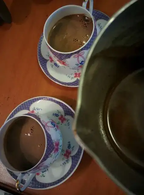 Turkish coffee in fincans after second heating is done